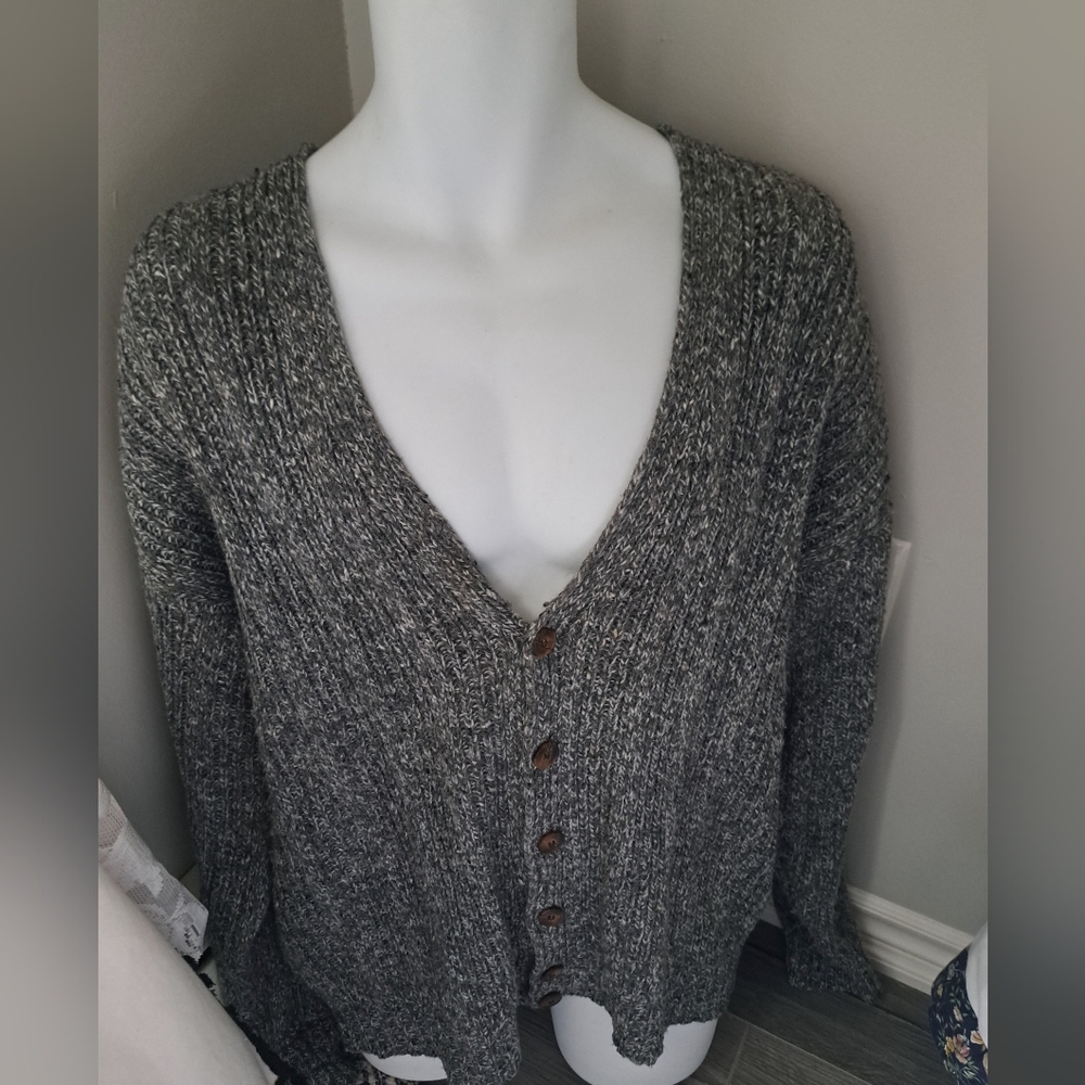 VTG Claybrooke Cardigan Gray Preppy Cable Knit Grunge Coastal Grandpa Sweater XL